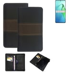 Wallet Case for Oppo Reno8 Pro+ Protective Case + Cell Phone Case Brown Booklet 