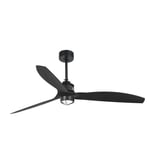 Just LED Matt Black Ceiling Fan with DC Motor 3000K