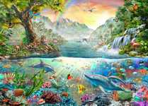 XYDXDY Jigsaw Puzzle 2000 Pieces Of Impossible Puzzles Colorful Layout Game Rainbow Underwater Theme Puzzles For Adults And Children Over 6 Years Old