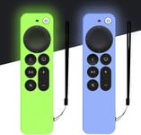 Bleu fluo + Vert fluo 2 PCS Etui en Silicone pour t¿¿l¿¿commande Apple TV 4K 2021"," Housse de Protection int¿¿grale Antichoc Durable et