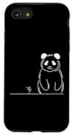 iPhone SE (2020) / 7 / 8 One Line Art Drawing Giant Panda Case