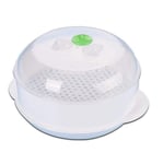 Microwave Steamer Plastic Single-layer Steamer Insert Round Steamer Basket with Lid Cooking Tool