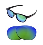NEW POLARIZED REPLACEMENT GREEN LENS FOR OAKLEY PITCHMAN R SUNGLASSES