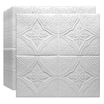 Wall Stickers 3D Self Adhesive, 3D Wall Panel Three-dimensional Embossing Process for Ceiling Living Room Bedroom TV Background Wall(27.5 X 27.5 Inches)
