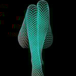 Lysande Glödande Nätstrumpor Glow In The Dark Nätstrumpa Cyan ONESIZE