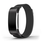 Fitbit Charge 2 Exklusivt metall klockband - Storlek L svart Svart