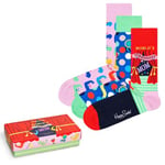 Happy socks Strumpor 3P Mothers Day Gift Box Rosa/Blå bomull Strl 36/40 Dam