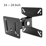 Hangable wall bracket Universal Rotated TV PC Monitor Wall Mount Bracket for 14~24 Inch LCD LED Flat Panel TV with 180 degrees around the pivot Quick and easy installation