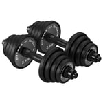 ZXQZ Small dumbbell Premium Cast Iron Adjustable Dumbbells, with Protective Sleeves,10/15/20/30kg,black Fitness dumbbell (Size : 10kg)