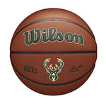 Wilson Ballon de Basket TEAM ALLIANCE, MILWAUKEE BUCKS, intérieur/extérieur, cuir mixte taille : 7