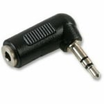  Stereo 3.5mm Jack Headphone Adaptor Socket to Plug Angle Adapter Right Angled