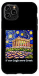 Coque pour iPhone 11 Pro Drôle Artiste "If Van Gogh were Greek" Starry Night Acropolis