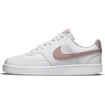 Nike Femme Court Vision Low Next Nature Women's Shoes, White/Pink Oxford, 38.5 EU