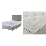 Silentnight Non Storage Divan | Slate Grey | Double with 1200 Eco Comfort Mattress | Which Best Buy 2020 | Medium Firm | Double