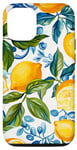 Coque pour iPhone 14 Pro Carrelage en mosaïque de citron sicilien d'été italien