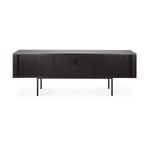 Ethnicraft Roller Max TV-bänk Lackad teak-svart-2 dörrar