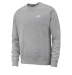 New Mens Nike Sportswear Club Sweatshirt Fleece Jumper BV2662-063 Grey Size 2XL