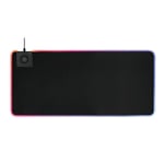 Deltaco Gaming Erikoisleveä RGB-hiirimatto, langaton pikalataus, 90 x 40 cm, musta