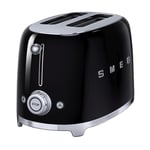 Smeg Retro Style 2 Slice Toaster in Black | TSF01BLUK | Brand new