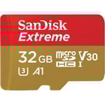 SanDisk Minneskort Micro SDHC Extreme 32G utan Adapter