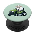Cute Sheep Riding Lawn Mower Tractor Design PopSockets Swappable PopGrip