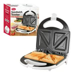 Quest 750W 2 Slice White Panini Toastie Maker Non Stick Sandwich Press Toaster