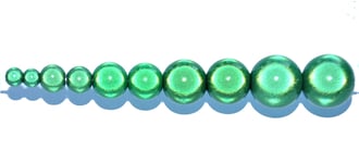 Wholesale 250 pcs 3 D Illusion Miracle Beads, Round, 10 mm (Green)