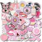 50PCS Pink Cute Vsco Girl Stickers Pack Kids Toy Vinyl Waterproof Pegatinas on Laptop Car Motorcycle Fridge hydro flask Sticker