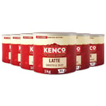 Kenco Latte Smooth & Silky Instant Coffee Powder Tins 6 x 1Kg - 61 Cups Per Tin