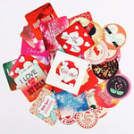 38pcs/pack Cute Valentines Day Paper Sticker Diary Label Stickers Decorative Mobile Stickers Scrapbooking DIY Stickers Baking