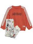 Boys, adidas Sportswear Disney Micky Mouse Jogger Set - Red, Red, Size 3-6 Months