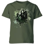 The Lord Of The Rings Aragorn Colour Splash Kids' T-Shirt - Forest Green - 5-6 Years