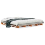 vidaXL Pallet Bed Wax Brown 180x200 cm Super King Size Solid Wood Pine