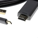 Vhbw - Câble de données 2 en 1 hdmi vers usb (câble y usb c 3.1 + usb a 2.0 vers prise hdmi) par ex compatible avec Samsung Galaxy Note 8 - 2m