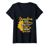 Womens Mother's Day Grandma Can Make Up Something Real Fast V-Neck T-Shirt