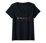 Womens The beat goes on heart attack survivor warrior t shirt gift V-Neck T-Shirt