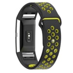 INF Fitbit Charge 2 Armband I Silikon - Svart/gul