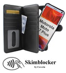 Skimblocker XL Magnet Fodral Motorola Moto E7 Plus (XT2081-2) (Svart)