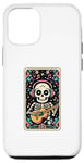 Coque pour iPhone 13 The Guitar Player Musicien Tarot Carte Halloween Squelette