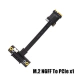 N1AC 5cm Câble d'extension ruban M.2 WiFi A/E 3.0x16, clé NGFF vers PCe, longueur d'alimentation 6 broches personnalisable Nipseyteko