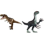 Jurassic World Dominion Super Colossal Tyrannosaurus Rex ​Action Figure, HBK73 & Dominion Sound Slashin Therizinosaurus Dinosaur Toy | Action Figure with Attack Feature and Sounds | Gifts for Kids​​​