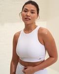 Aim’n White Micro Rib Crop Top - M