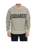 Dsquared2 Mens long-sleeved crew-neck sweatshirt S74GU0536-S25462 - Khaki - Size X-Large