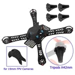 XUSUYUNCHUANG Mini Racing Drone Frame Kit 310/360/380mm Rack 3D Print 19mm FPV Camera Canopy Cover & Tripod Landing for DIY RC Quadcopter Drone Accessories (Color : 310mm Kit Black)