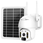 4G/WIFI Outdoor Solar Security Camera 1080P Waterproof Dome Camera WiFi PTZ Pan/Title Night Vision PIR Motion Detection Two-Way Audio Cloud/SD Card Storage 26000mAh Battery Powered (4G)