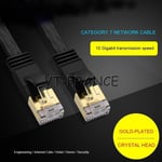 Cable Ethernet Plat Blinde Noir CAT7 RJ45 10GB, Longueur: 40m