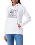 Vans Women's Stackton Floral Hoodie Hooded Sweatshirt, White Heather, S