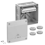 A-Box Pro 060-6² Kopplingsdosa med plint 127x127mm IP66 Grå