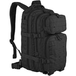 Mil-Tec US Assault Pack Laser Cut Backpack, womens unisex_adult mens, 14002702_SML, black, L