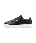 Puma Womens Carina Lux Trainers Sports Shoes - Black Leather - Size UK 7.5